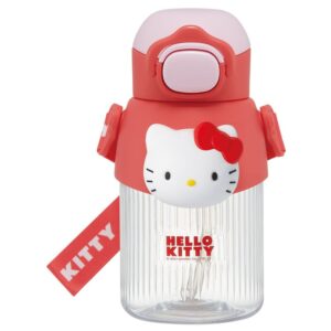 Skater Straw Bottle with Mascot, 590 ml, Sanrio Hello Kitty