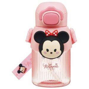 Skater Straw Bottle with Mascot, 590 ml, Disney Minnie