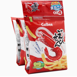 日本Calbee卡乐比4连包虾条