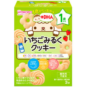 日本Wakodo和光堂婴幼饼干 草莓牛奶饼干12个月+