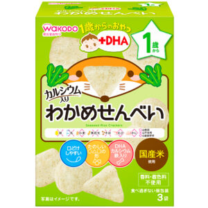 日本Wakodo和光堂婴幼饼干 裙带菜米饼 12个月+