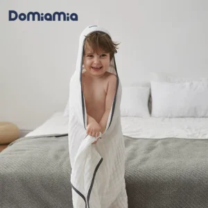 Domiamia六层纱布带帽浴巾