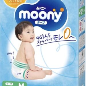 Moony Tape Nappies Size M 56PK (6-11KG)
