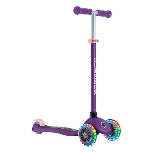 GLOBBER PRIMO V2 SCOOTER W LIGHTS AND GRIPTAPE - PURPLE/PINK