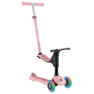 Globber - GO UP Sporty Lights V2 Scooter Pastel Pink / Deep Pink