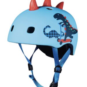 Micro Kids Scooter Bike Helmet 3D with LED Light Scootersaurus