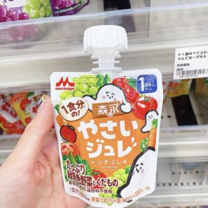 日本森永Morinaga宝宝吸吸乐无添加水果泥 1岁+ 绿黄色蔬菜味