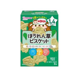日本wakodo和光堂1岁4个月+零食 菠菜饼干 3袋装