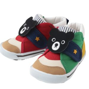 <MIKI HOUSE>Double B-Second Step Shoes with Bear-Multi Colour<made in Japan>>