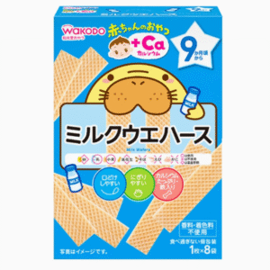 日本Wakodo和光堂宝宝牛奶威化饼 9个月+