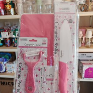 日本京瓷陶瓷刀Kyocera家用厨房菜刀水果刀婴儿宝宝辅食刀具 组合装:15cm的陶瓷刀+抗菌砧板+陶瓷削皮刀
