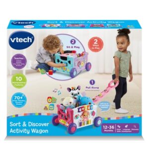 VTech Sort and Discover Activity Wagon- Pink