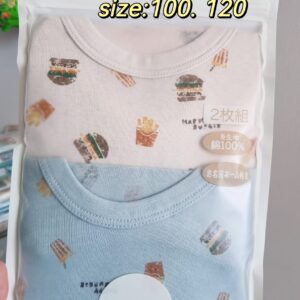 有机棉超清爽舒服短袖套装系列（每组2件）/ size100-120