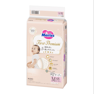 Merries First Premium Tape Nappies Size M 48PK (6-11KG)