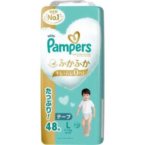 Pampers - Premium Care 5-Stars Nappy Tape - Size L - 48pcs（9-14kg）