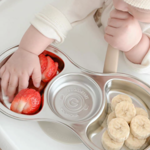 Grosmimi Stainless SUS304 Baby Food Tray with Suction