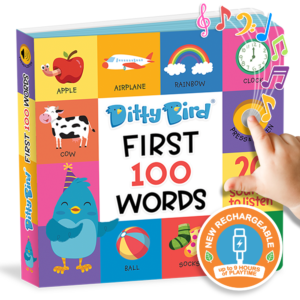 【Ditty Bird】100 Words Sound Book | USB-C Rechargeable